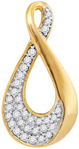 10K Yellow-gold 0.14CTW DIAMOND FASHION PENDANT