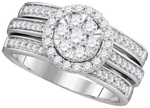 14KT White Gold 1.06CTW DIAMOND FASHION SET