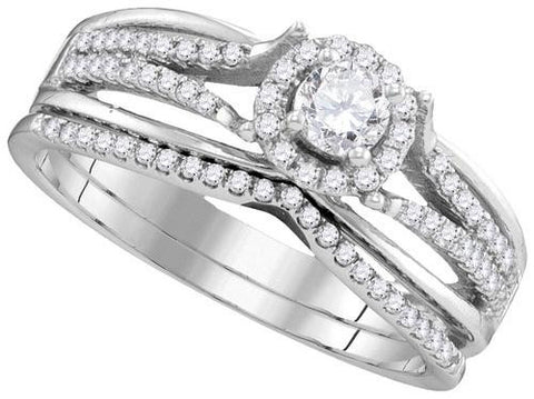 10KT White Gold 0.51CTW DIAMOND BRIDAL RING