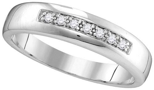 10KT White Gold 0.10CTW DIAMOND FASHION BAND