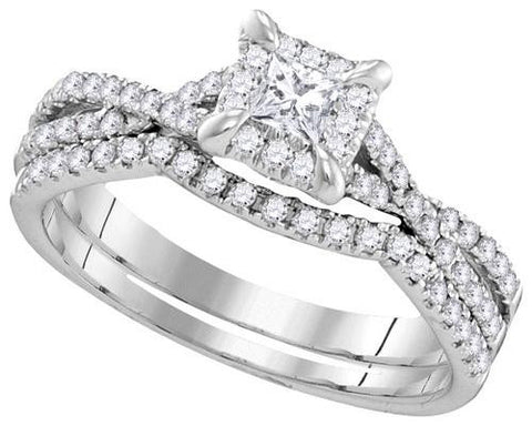 10KT White Gold 0.61CTW DIAMOND 0.20CT CPR BRIDAL SET