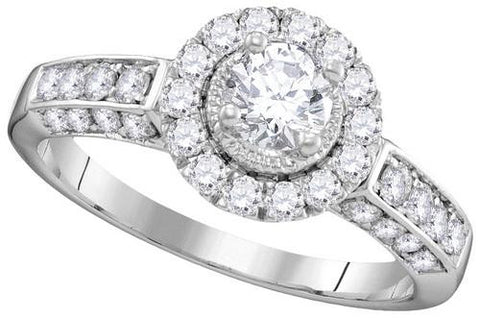 14KT White Gold 1.00CTW DIAMOND 0.33CT-CRD BRIDAL SET