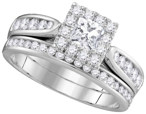 14KT White Gold 1.01CTW DIAMOND 0.33CTW CPR BRIDAL SET