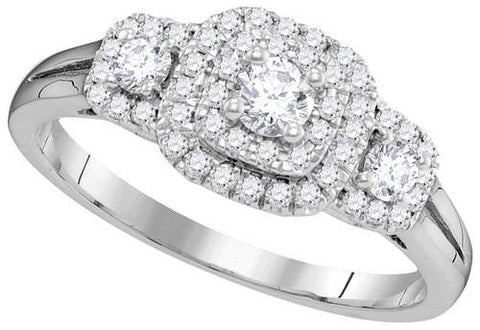 14KT White Gold 0.51CTW DIAMOND FASHION BRIDAL RING