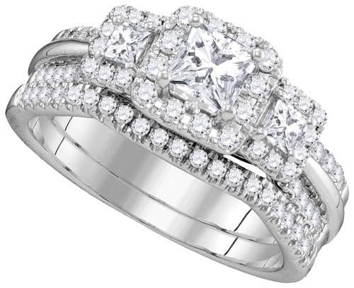 14KT White Gold 1.00CTW DIAMOND 0.33CTW CPR BRIDAL SET