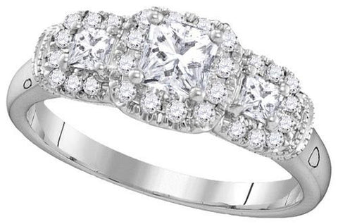 14KT White Gold 0.75CTW DIAMOND 0.33CT-CPR BRIDAL RING