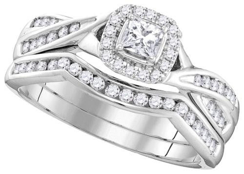 10KT White Gold 0.50CTW-DIA FASHION BRIDAL SET