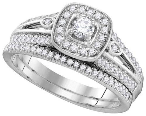 10KT White Gold 0.51CTW DIAMOND FASHION BRIDAL SET