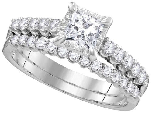 14KT White Gold 1.00CTW DIAMOND 0.44CTW CPR BRIDAL SET