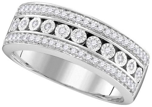 10KT White Gold 0.30CTW DIAMOND FASHION RING