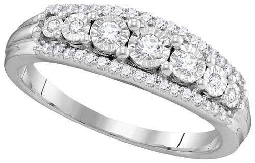 10KT White Gold 0.25CTW DIAMOND FASHION RING