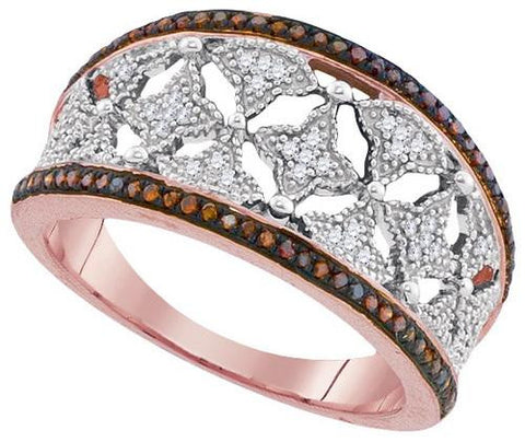 10KT Rose Gold 0.25CTW-Diamond MICRO-PAVE RING