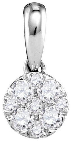 14KT White Gold 0.25CTW-Diamond LARISSA PENDANT