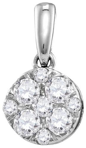 14KT White Gold 0.50CTW-Diamond LARISSA PENDANT