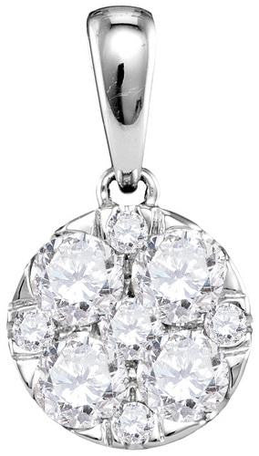 14KT White Gold 1.01CTW-Diamond LARISSA PENDANT