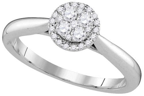 14KT White Gold 0.25TW-Diamond LARISSA RING