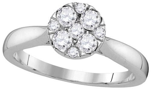 14KT White Gold 0.50CTW-Diamond LARISSA RING