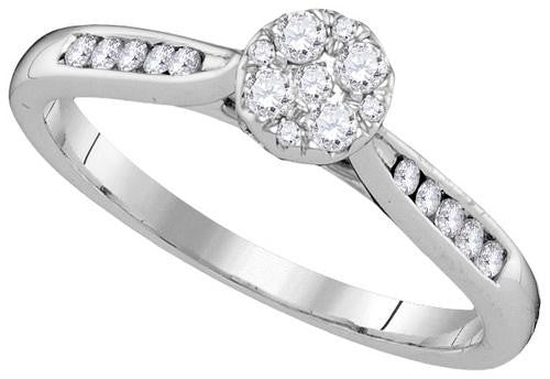 14KT White Gold 0.25CTW-Diamond LARISSA RING