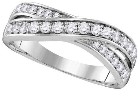 14KT White Gold 0.50CTW-Diamond FASHION BAND