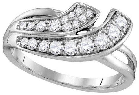 14KT White Gold 0.50CTW-Diamond FASHION BAND