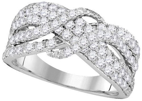 14KT White Gold 1.51CTW-Diamond FASHION BAND