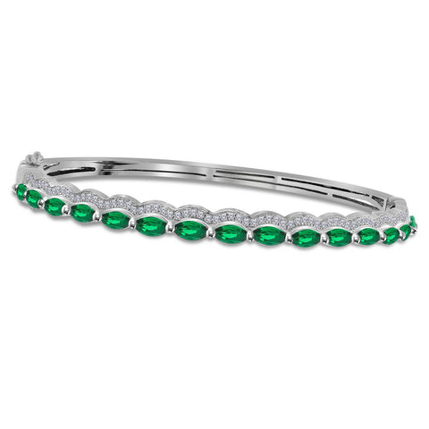 3-8CTW-Diamond 2. 3-8CT-EMERALD BANGLE