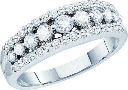 14KT White Gold 0.50CT-Diamond FASHION BAND