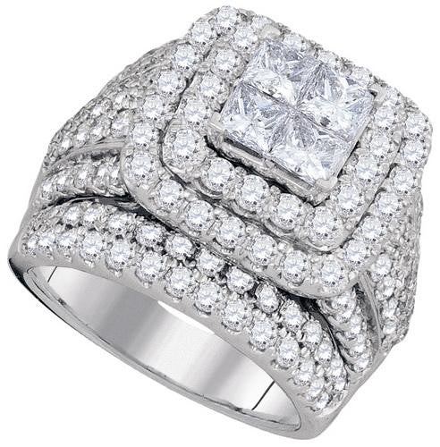 14KT White Gold 3.00CTW-Diamond "BELLAGIO" INV RING