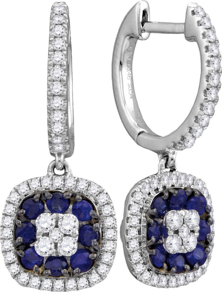 3-8CTW-Diamond 5-8CT-SAPPHIRE EARRINGS