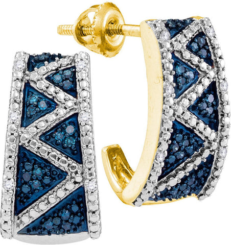 1-10CTW-Diamond FASHION BLUE EARRING