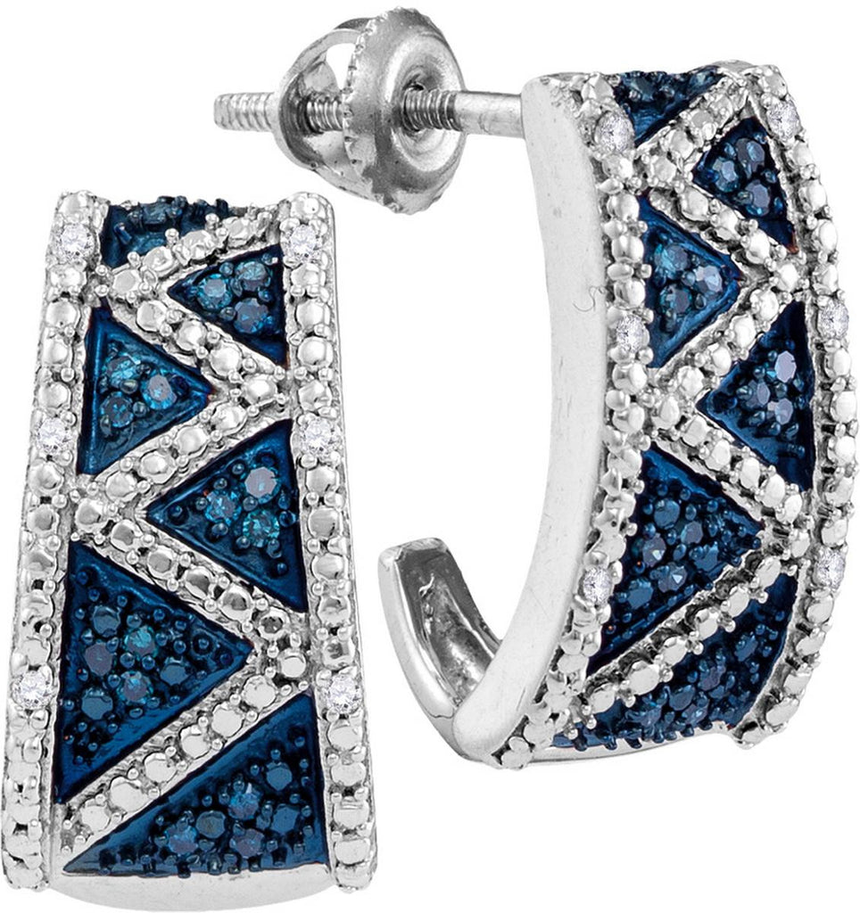 1-10CTW-Diamond FASHION BLUE EARRING