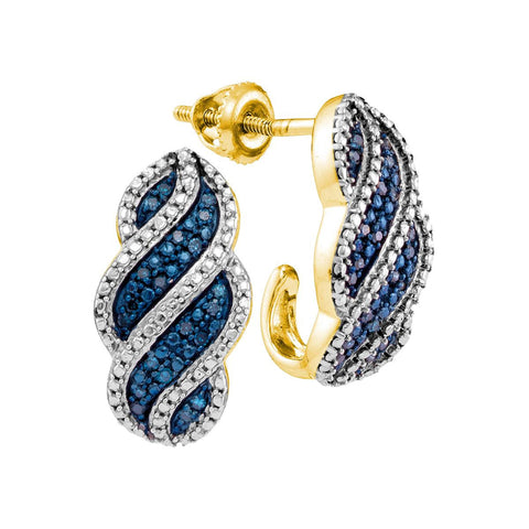 1-10CTW-Diamond BLUE  EARRING