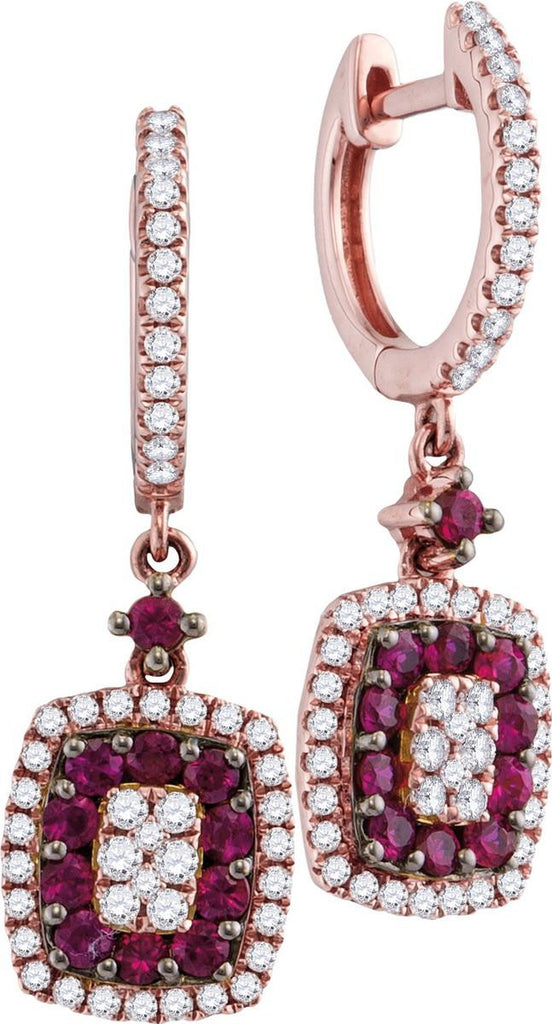 5-8CTW-Diamond 5-8CT-RUBY EARRINGS