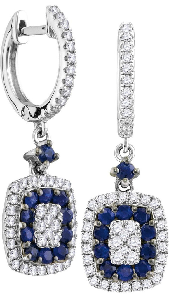 5-8CTW-Diamond 5-8CT-SAPPHIRE EARRINGS