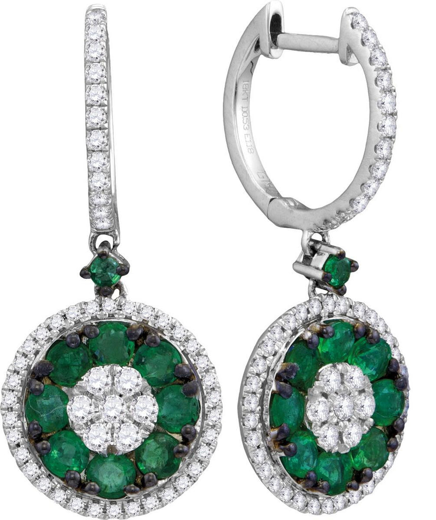 1-2CTW-Diamond 1 CT-EMERALD EARRINGS