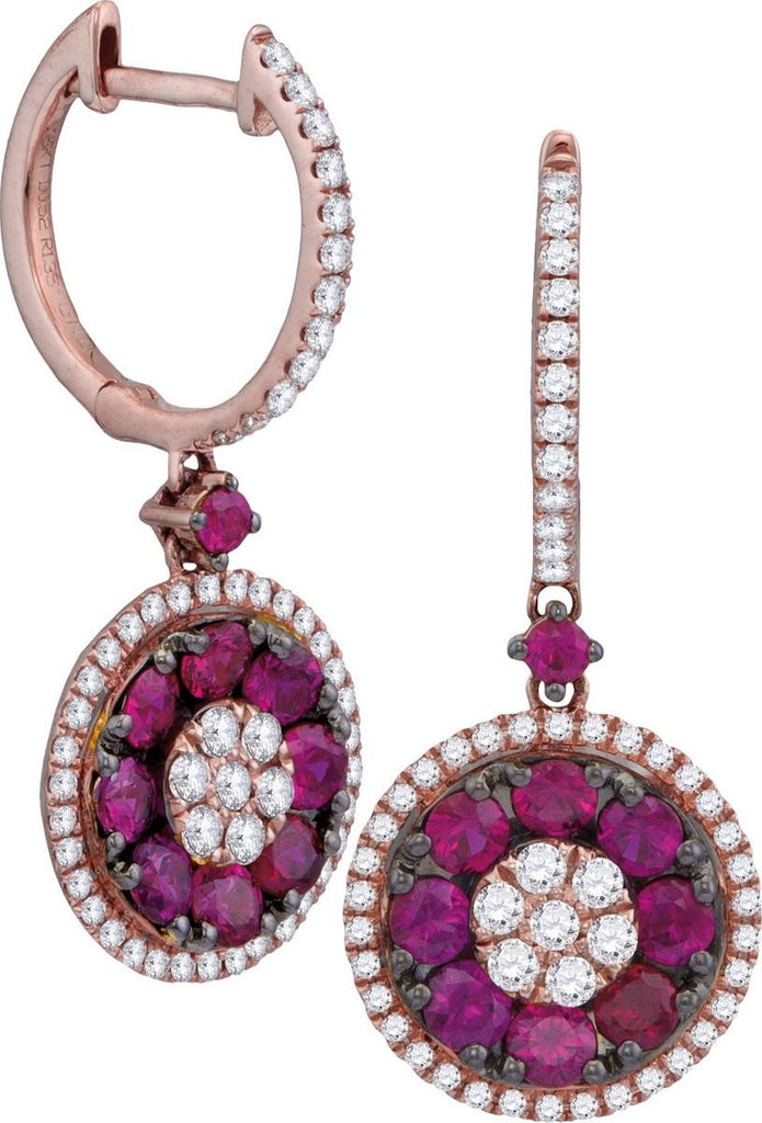 1-2CTW-Diamond 1 1-3CT-RUBY EARRINGS