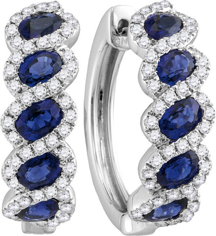 1-2Diamond 2  1-4-SAPPHIRE EARRINGS