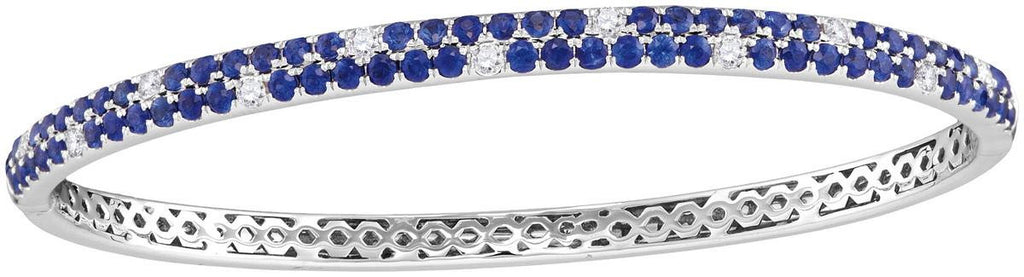 1-3CTW-Diamond 3  CT-SAPP BANGLE