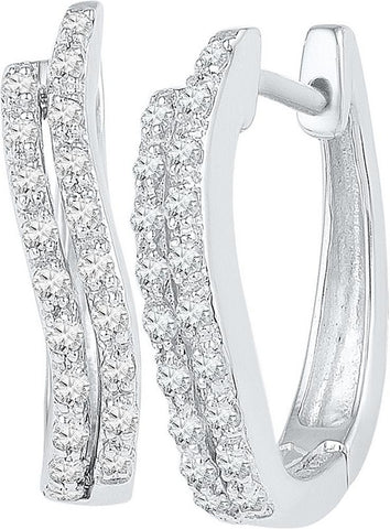 1-5CTW-Diamond FASHION HOOPS