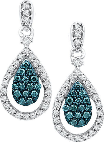 5-8CTW-Diamond BLUE  EARRING