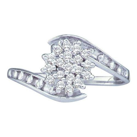 10KT White Gold 0.49CT-Diamond FASHION RING-S9