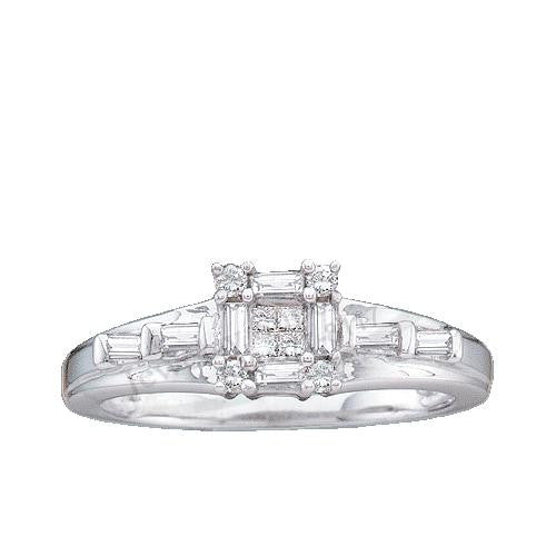 10K Yellow-gold 0.21CT-Diamond FASHION RING-S8