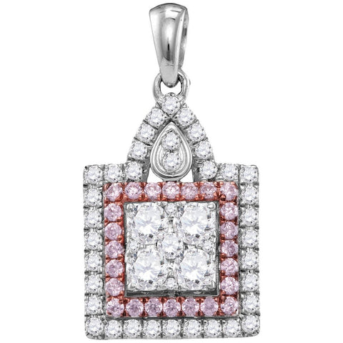 1 CTW-Diamond PINK  PENDANT