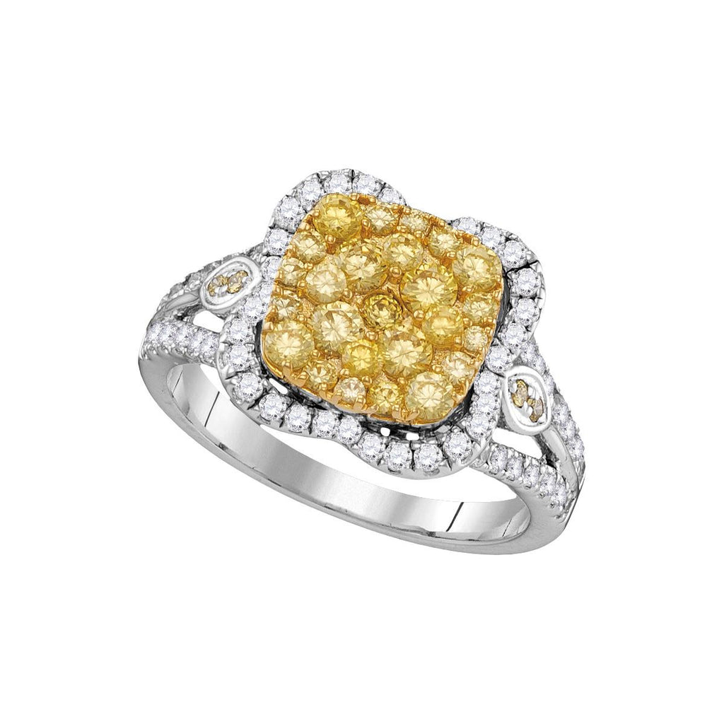 1  3-4CTW-Diamond YELLOW BRIDAL RING