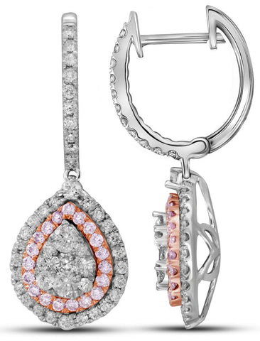 1  1-5CTW-Diamond PINK  EARRING