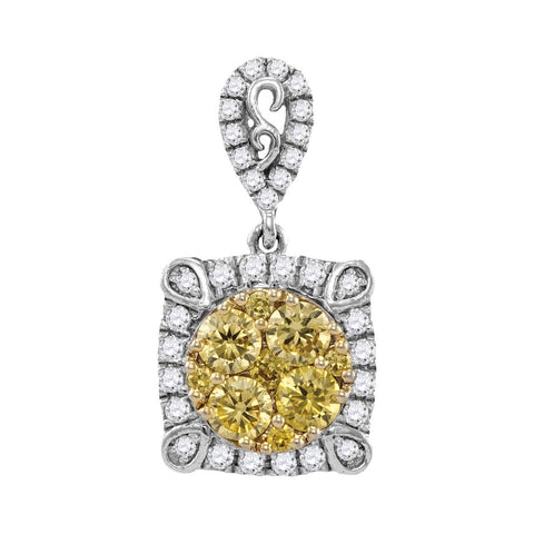 3-4CTW-Diamond YELLOW  PENDANT