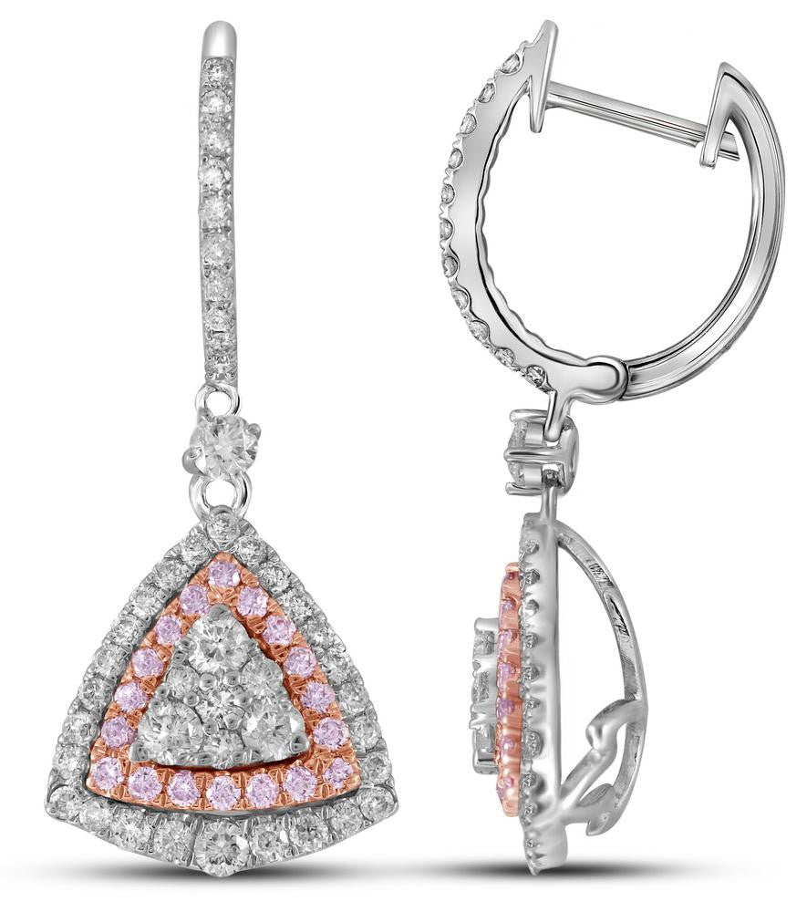 1  1-2CTW-Diamond PINK  EARRING