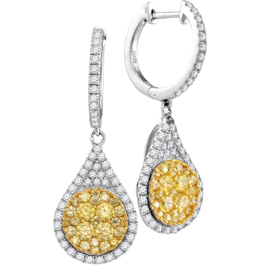 1  5-8CTW-Diamond FASHION YELLOW EARRING