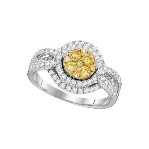 1 CTW-Diamond YELLOW BRIDAL RING