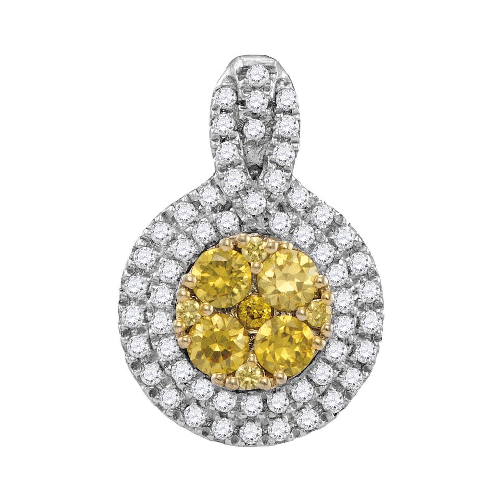 1 CTW-Diamond YELLOW  PENDANT